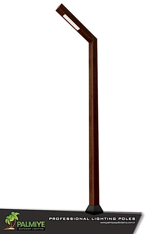 ahşap görünümlü aydınlatma direkleri wood-talen