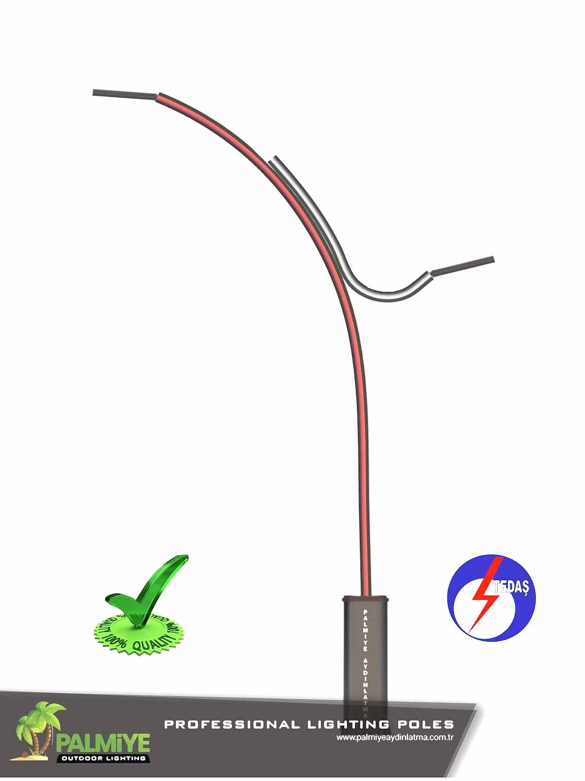 tedaş onaylı aydınlatma direği perla