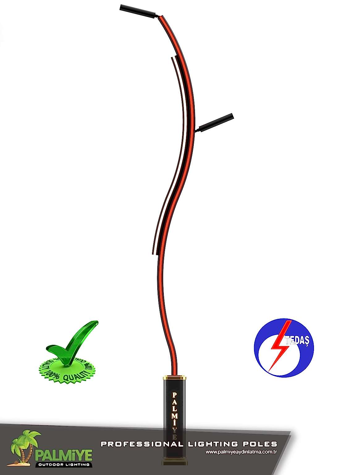 tedaş onaylı aydınlatma direği yolenda