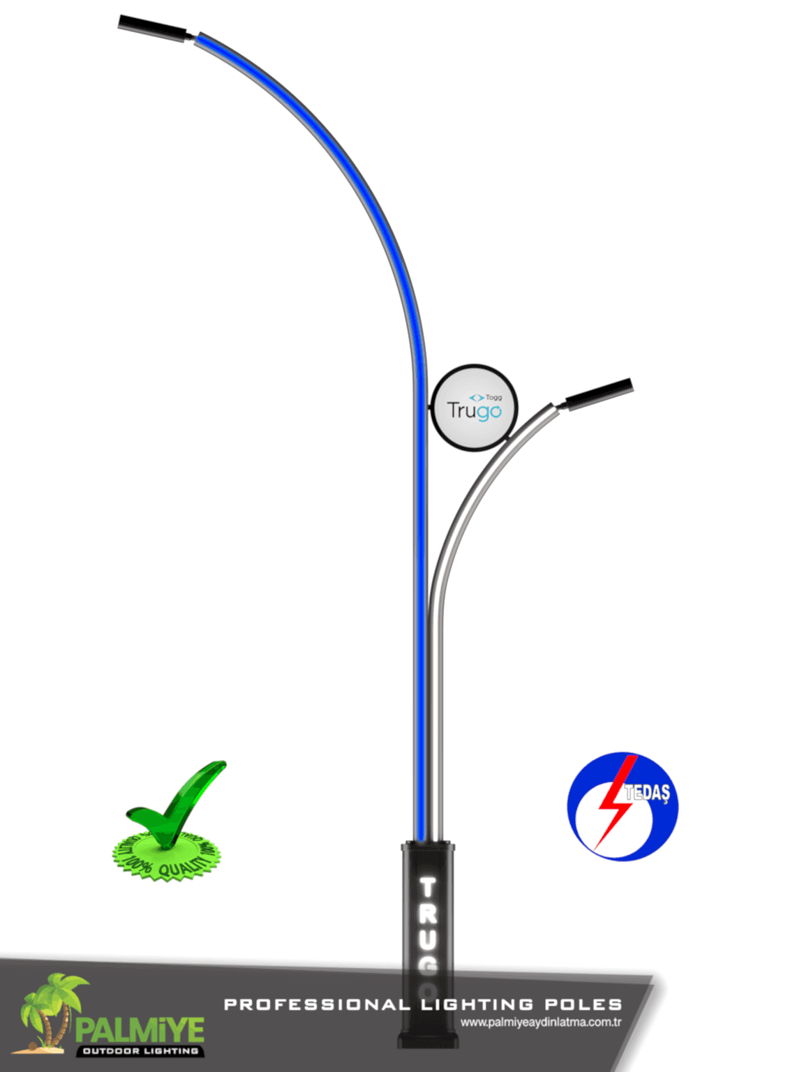 tedaş onaylı aydınlatma direği darg