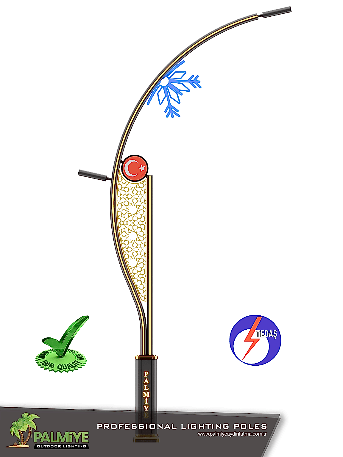 tedaş onaylı aydınlatma direği tonali