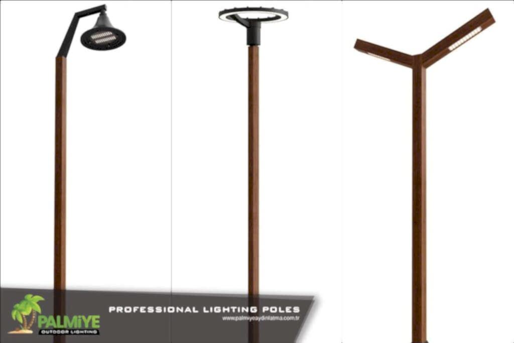 Ahşap Görünümlü Aydınlatma Direkleri