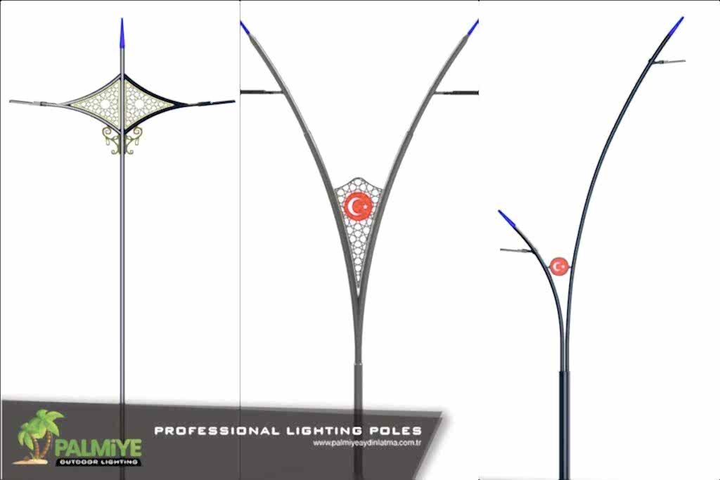 Galvanizli Çelik Yüksek Yol Aydınlatma Direkleri