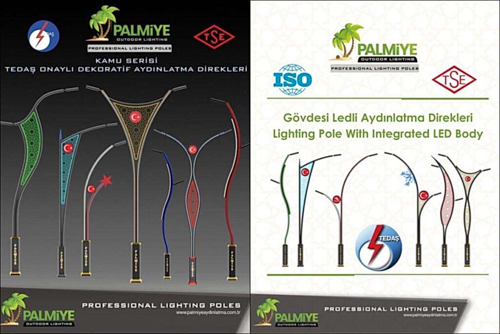 Gövdesi Ledli Alüminyum Aydınlatma Direkleri